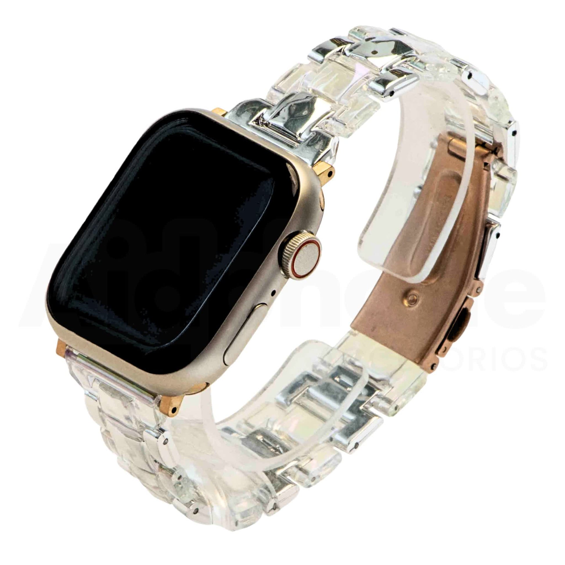 Pulso Resina Plateado Transparente para Apple Watch - Aidphone accesorios