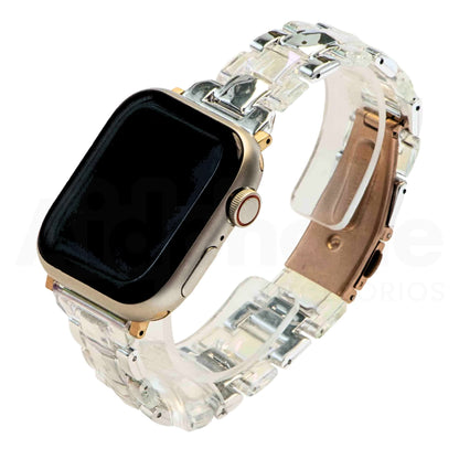 Pulso Resina Plateado Transparente para Apple Watch - Aidphone accesorios