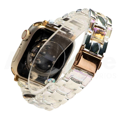 Pulso Resina Plateado Transparente para Apple Watch - Aidphone accesorios
