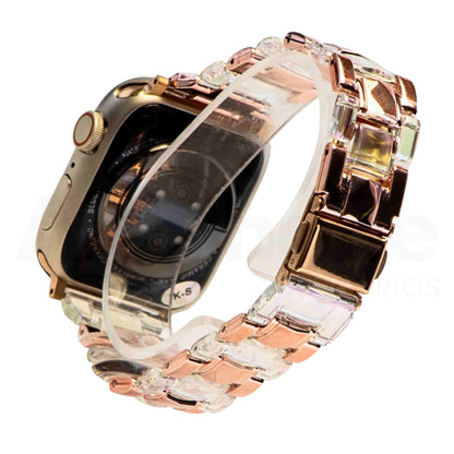 Pulso Resina Rosado Transparente para Apple Watch - Aidphone accesorios