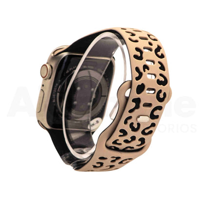Pulso Silicona Animal Print Beige para Apple Watch - Aidphone accesorios