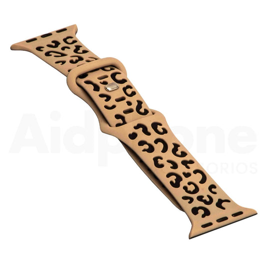 Pulso Silicona Animal Print Beige para Apple Watch - Aidphone accesorios