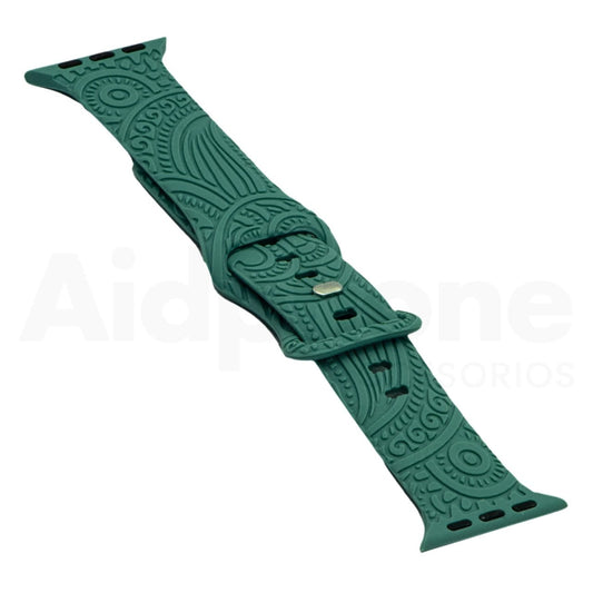 Pulso Silicona Mándala Verde para Apple Watch - Aidphone accesorios